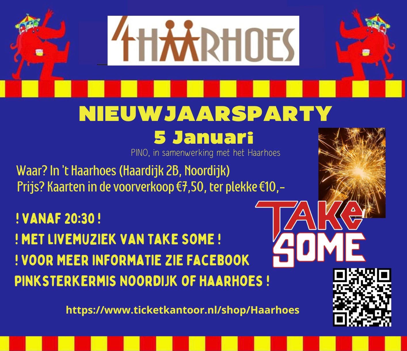 Poster Nieuwjaarsparty Haarhoes